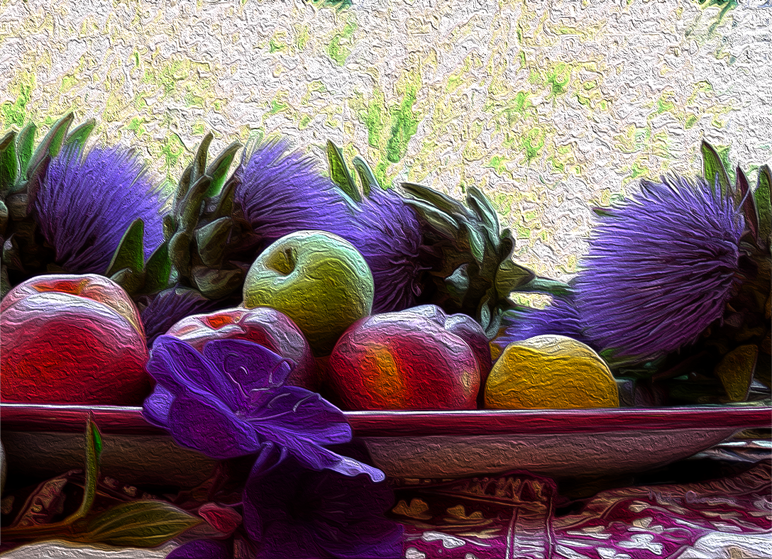 Artichoke and Blue by Marlene Olson